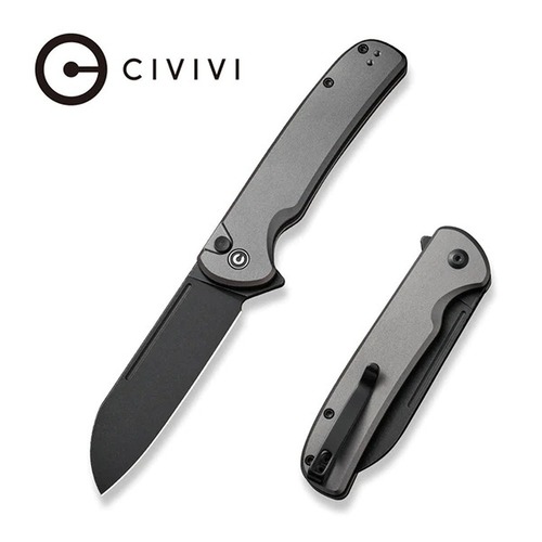 CIVIVI C20022B-3 Chevalier II Folding Knife, Gray Aluminium C20022B-3