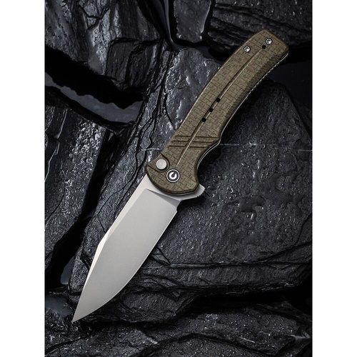 CIVIVI C20038D-5  Cogent Folding Knife, Green Micarta Button Lock Flipper
