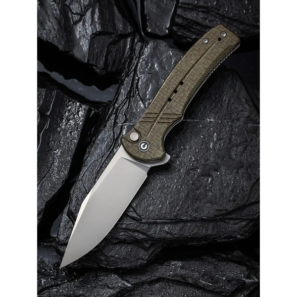 CIVIVI C20038D-5  Cogent Folding Knife, Green Micarta Button Lock Flipper