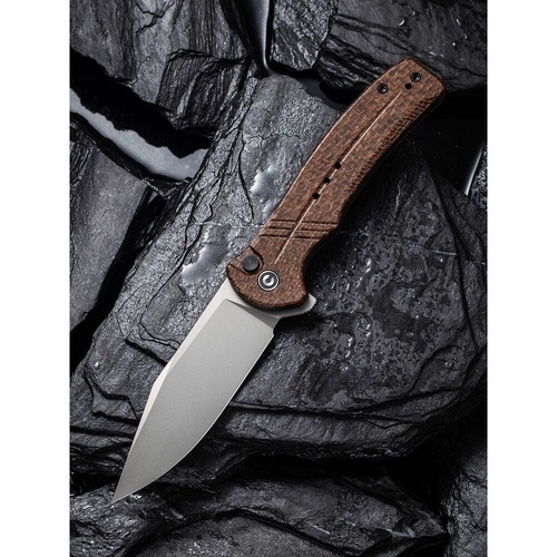 CIVIVI C20038D-6  Cogent Folding Knife, Brown Micarta Button Lock Flipper