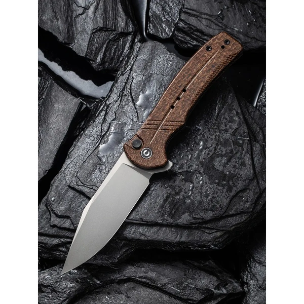 CIVIVI C20038D-6  Cogent Folding Knife, Brown Micarta Button Lock Flipper