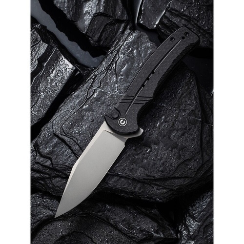 CIVIVI C20038D-7 Cogent Folding Knife, Black Micarta Button Lock Flipper