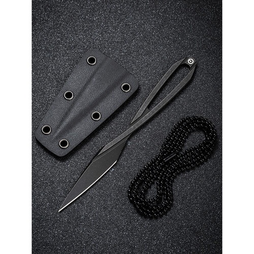 CIVIVI C21001-2 D-Art Fixed Blade Neck Knife With Kydex Sheath, Black