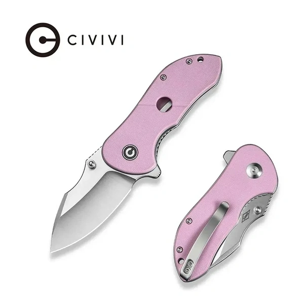 CIVIVI Gordo C22018C-4 Folding Knife, Powder Pink G10