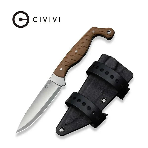 CIVIVI C23078-2 MDRN Hunter Fixed Blade, Brown G10