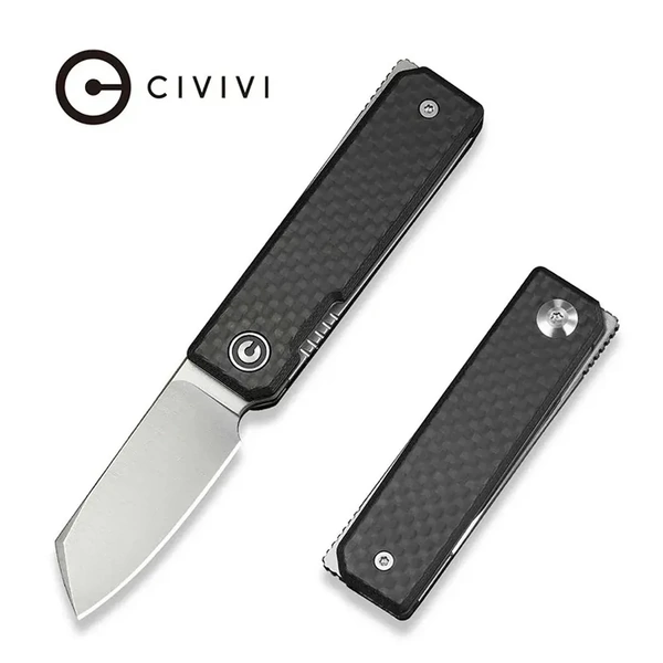CIVIVI C25036-4 Kukei Folding Knife, Twill CF on Black G10