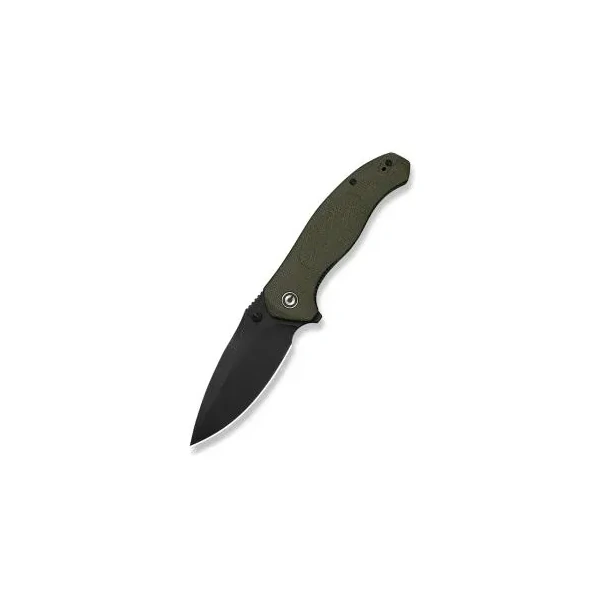 Vyrent CIVIVI Olive Canvas Micarta Contoured Handle Black Stonewashed Nitro-X7 Blade C25037-2
