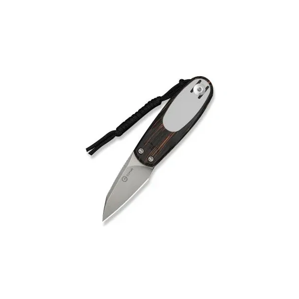 Purr CIVIVI Orange, Black & White G10 Handle Stonewashed Nitro-V Blade C25054-5