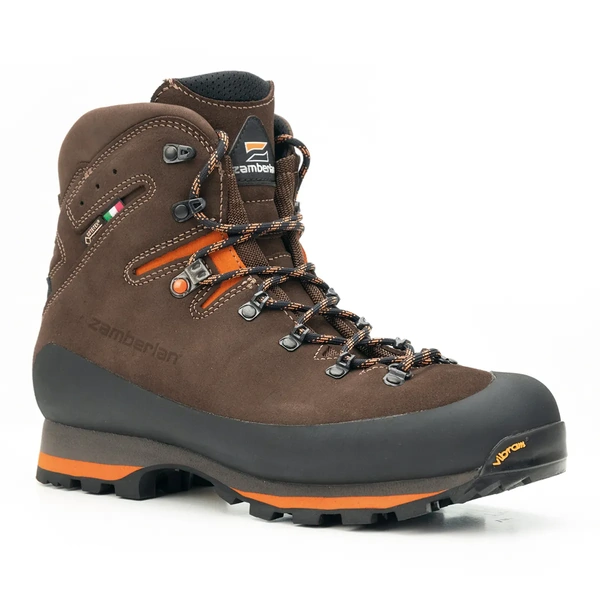 Spika Zamberlan 968 Target GTX RR Comfort Fit Hiking Boots - Mens - DK Brown/Orange - EU 45H / US 11 FZ-0968PM0GCF-BO-45H