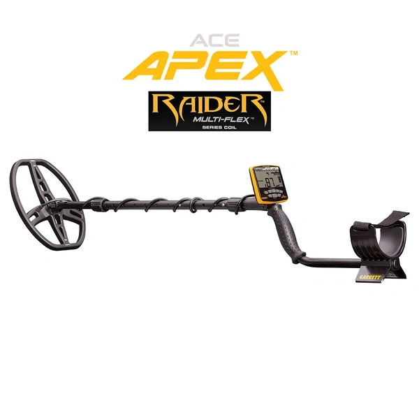 GARRETT METAL DETECTOR ACE APEX with APEX 8.5"x 11" RAIDER Multi-Flex DD Searchcoil & coil cover GMD-1142360