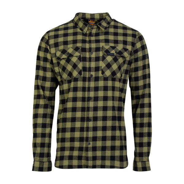 Flannel Check Shirt - Mens - Moss Green - Moss Green - S GOR-FNE-1A2
