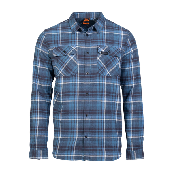 Flannel Check Shirt - Mens - Blue/Black - Blue/Black - M GOR-FNUB-1A3