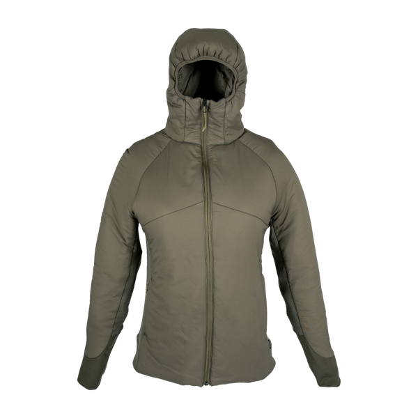 Aura Hybrid Puffer Jacket - Womens - Dusky Green - L HCJ-AUF-2A4