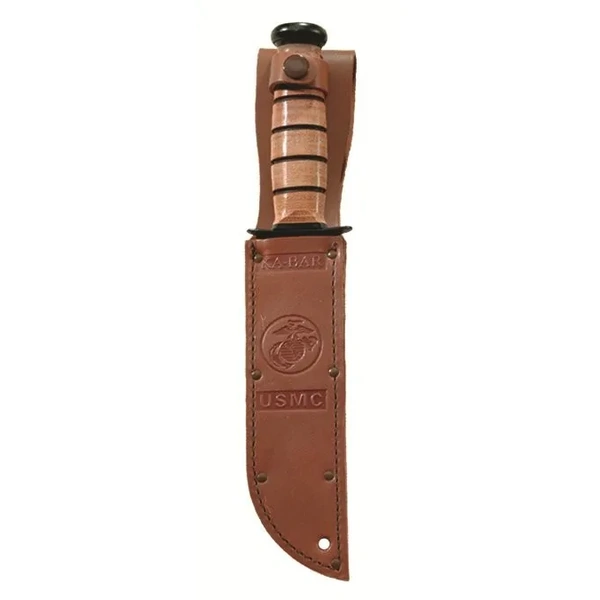 KA-BAR Full-size Brown Leather USMC Sheath for 7‚Ä≥ Blades 1217S 