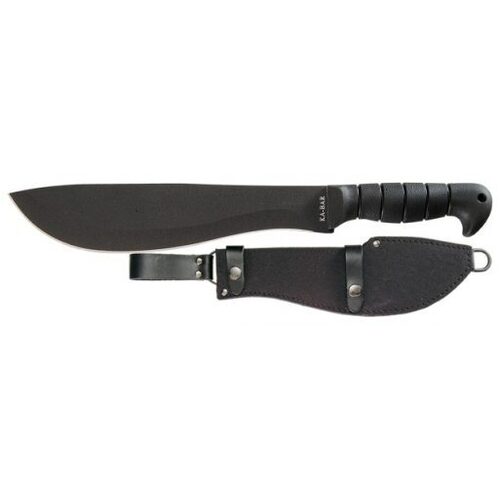 KA-BAR 1248 Cutlass Machete Fixed 11‚Ä≥ Black Blade, Kraton G Handle, Leather/Cordura Sheath