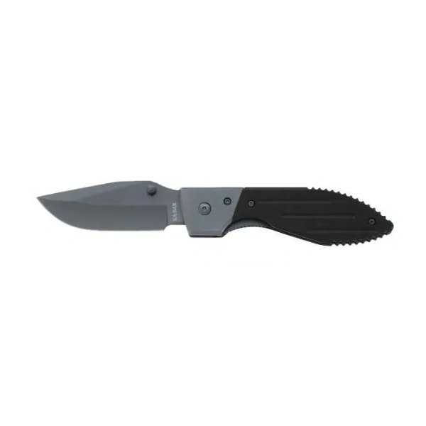 KA-BAR 3072 Warthog Folder III 3.125‚Ä≥ Drop Point Combo Blade, Black G10 Handles