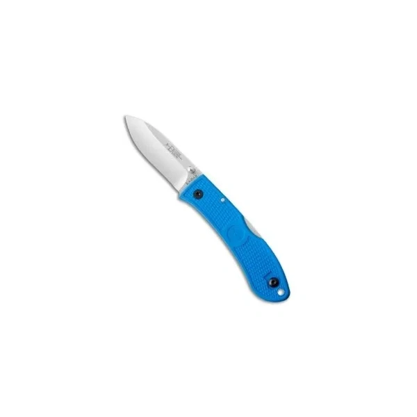 KA-BAR 4062BL Dozier Folding Hunter 3‚Ä≥ Satin Plain Blade, Blue Zytel Handles