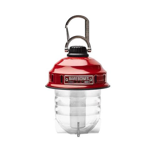 BAREBONES Beacon LED Lantern USB Rechargable 220 Lumen IPX4 Water Resistant (Red)