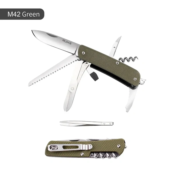 RUIKE M42-G Multifunction Folding Knife, Green