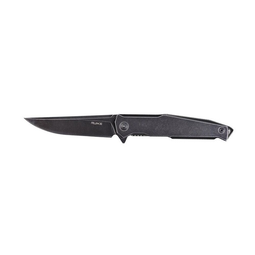 Ruike Knives P108-Sb Black Stonewash Flipper Folding Knife