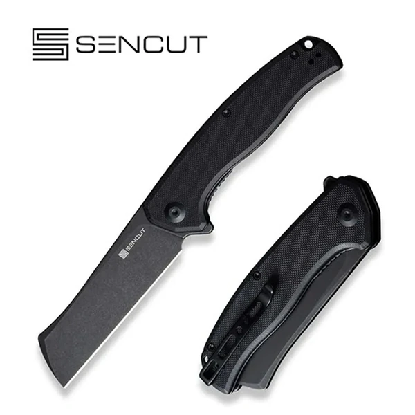 SENCUT S20057C-1 Traxler Flipper Folding Knife, Black G10