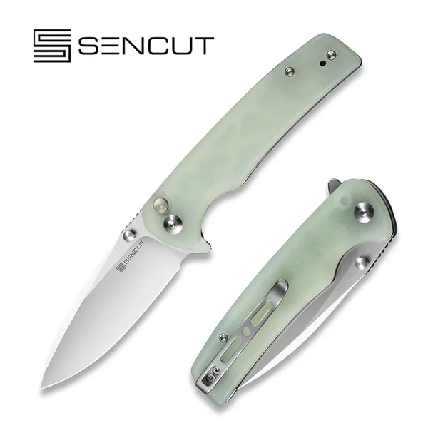 SENCUT S21007-4 Sachse Folding Knife, Natural/Jade G10