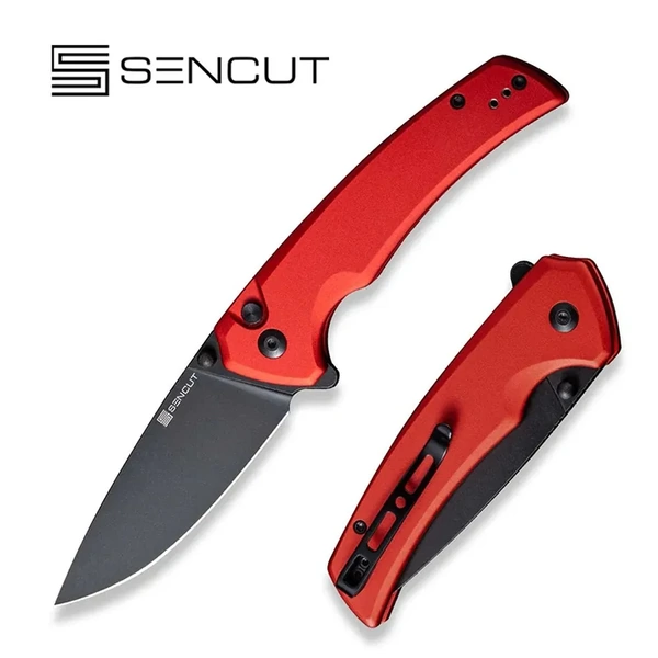 SENCUT S21022B-2 Serene Folding Knife, Red Aluminium