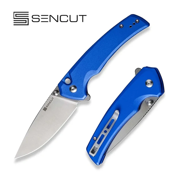 SENCUT S21022B-4 Serene Folding Knife, Blue Aluminium