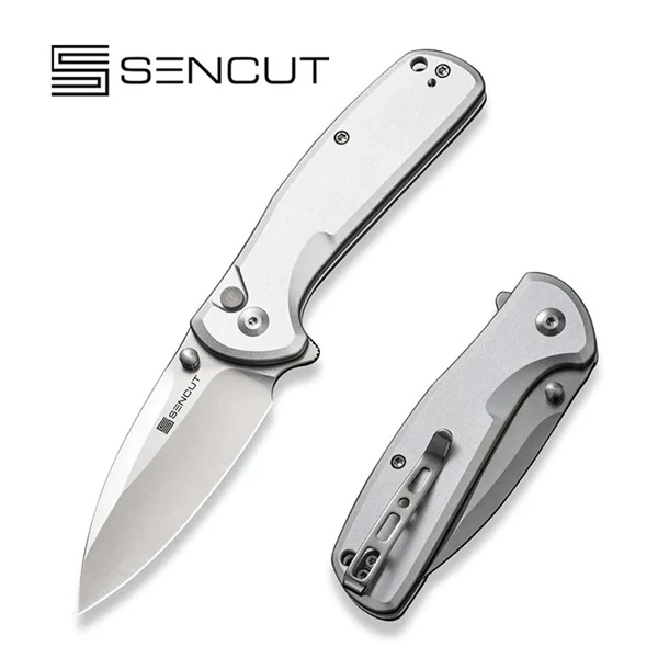 SENCUT S22043B-2 ArcBlast Folding Knife, Silver Aluminium