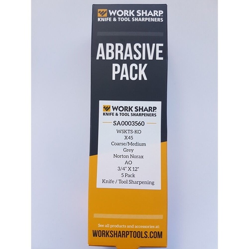 Work Sharp SA0003560 X45 (400 Grit) Belt Pack 5 Suits Ken Onion Edition Knife And Tool Sharpener