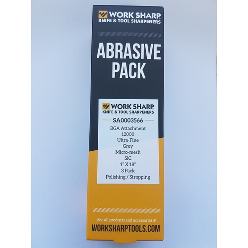 Work Sharp SA0003566 12000 Grit Micro-Mesh Belt Pack 3 Suits Ken Onion Blade Grinder Attachment