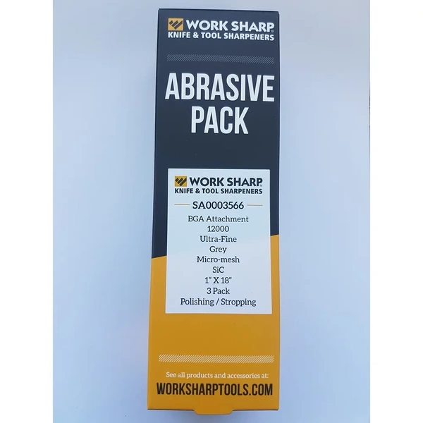 Work Sharp SA0003566 12000 Grit Micro-Mesh Belt Pack 3 Suits Ken Onion Blade Grinder Attachment