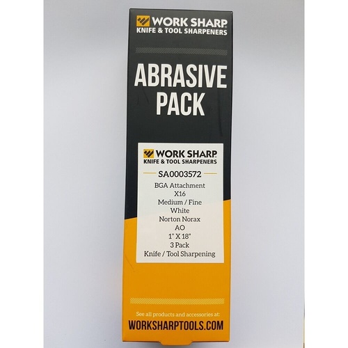 Work Sharp SA0003572 X16 (1200 Grit) Belt Pack 3 Suits Ken Onion Blade Grinder Attachment