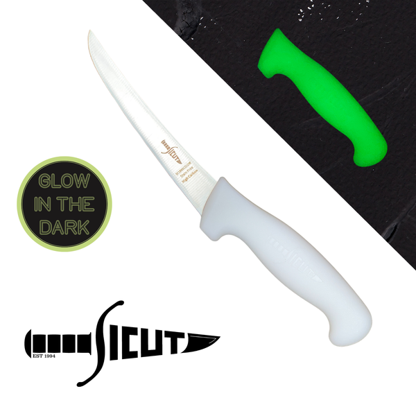 SICUT 6" CURVED BONING KNIFE GLOW IN THE DARK HANDLE