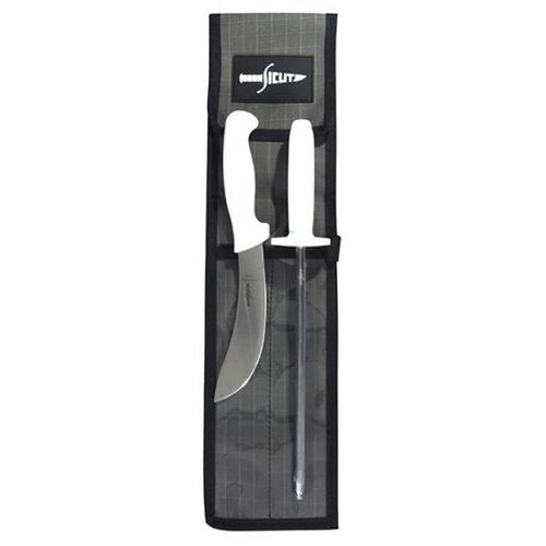 SICUT 2 Piece Skinning Knife Package ‚Äì White Handle