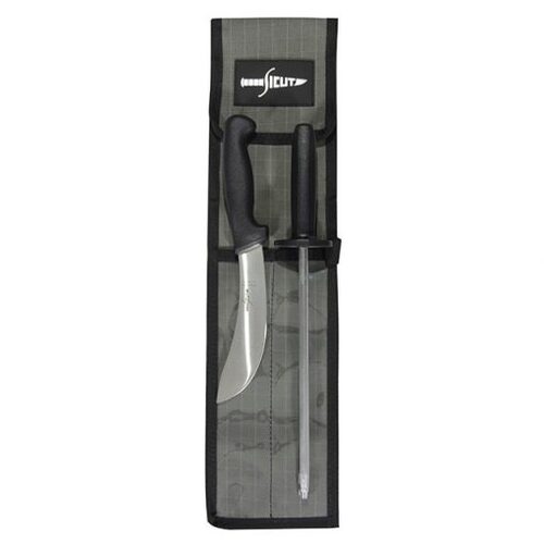 SICUT 2 Piece Skinning Knife Package ‚Äì Black Handle