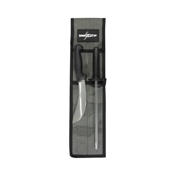 SICUT 2 Piece Skinning Knife Package ‚Äì Black Handle