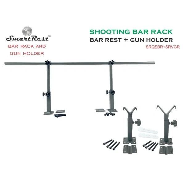 SmartRest Shooting Bar Rack for Off Road Vehicles SRQSBR+SRVGR