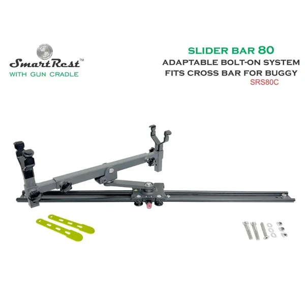 SmartRest Slider Bar 80cm Bolt-on with Gun Cradle SRS80C