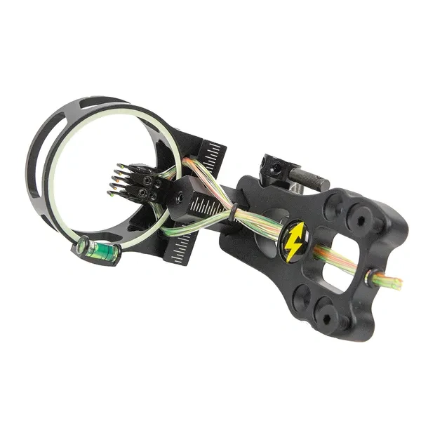 Apex Hunting Tool-Less 5-Pin Fibre Optic Pro Bow Sight - Black TP4550