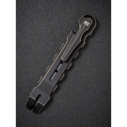 WE KNIFE A-08A Gesila Titanium Pry Bar - Antique Bronze