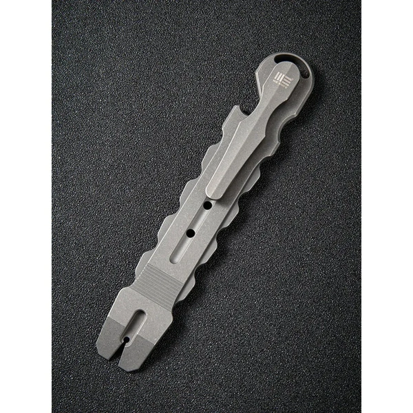 WE KNIFE A-08B Gesila Titanium Pry Bar - Grey Stonewash