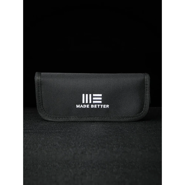 WE KNIFE Black Nylon Zippered Pouch W Polishing Cloth