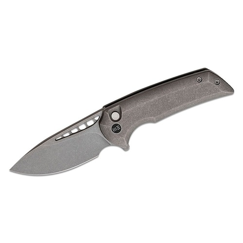 We Knife We054Bl-2 Mini Malice Button Lock Folding Knife, Gray WE054BL-2