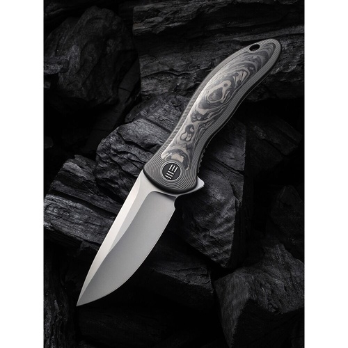 WE KNIFE We18046Cf-1  Synergy2V2 Folding Knife, Titanium + Cf Flipper