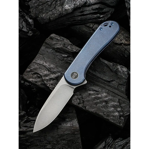 WE KNIFE We18062X-2  Elementum Folding Knife, Blue Ti