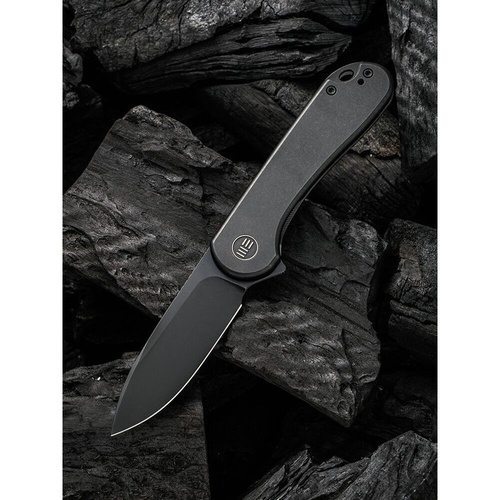 WE KNIFE We18062X-3  Elementum Folding Knife, Black Ti