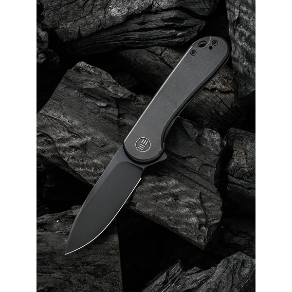 WE KNIFE We18062X-3  Elementum Folding Knife, Black Ti