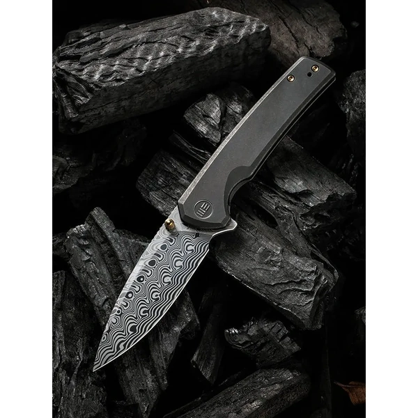 WE KNIFE We21014C-Ds1  Subjugator Folding Knife, Damasteel