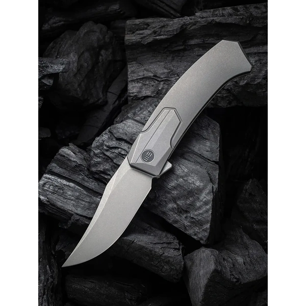 WE KNIFE We21015-4  Shuddan Folding Knife, Flipper, Gray Titanium